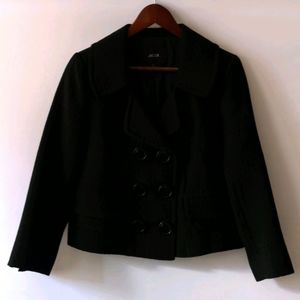 Jacob Career Blazer, Size 8, Black, Embroidered